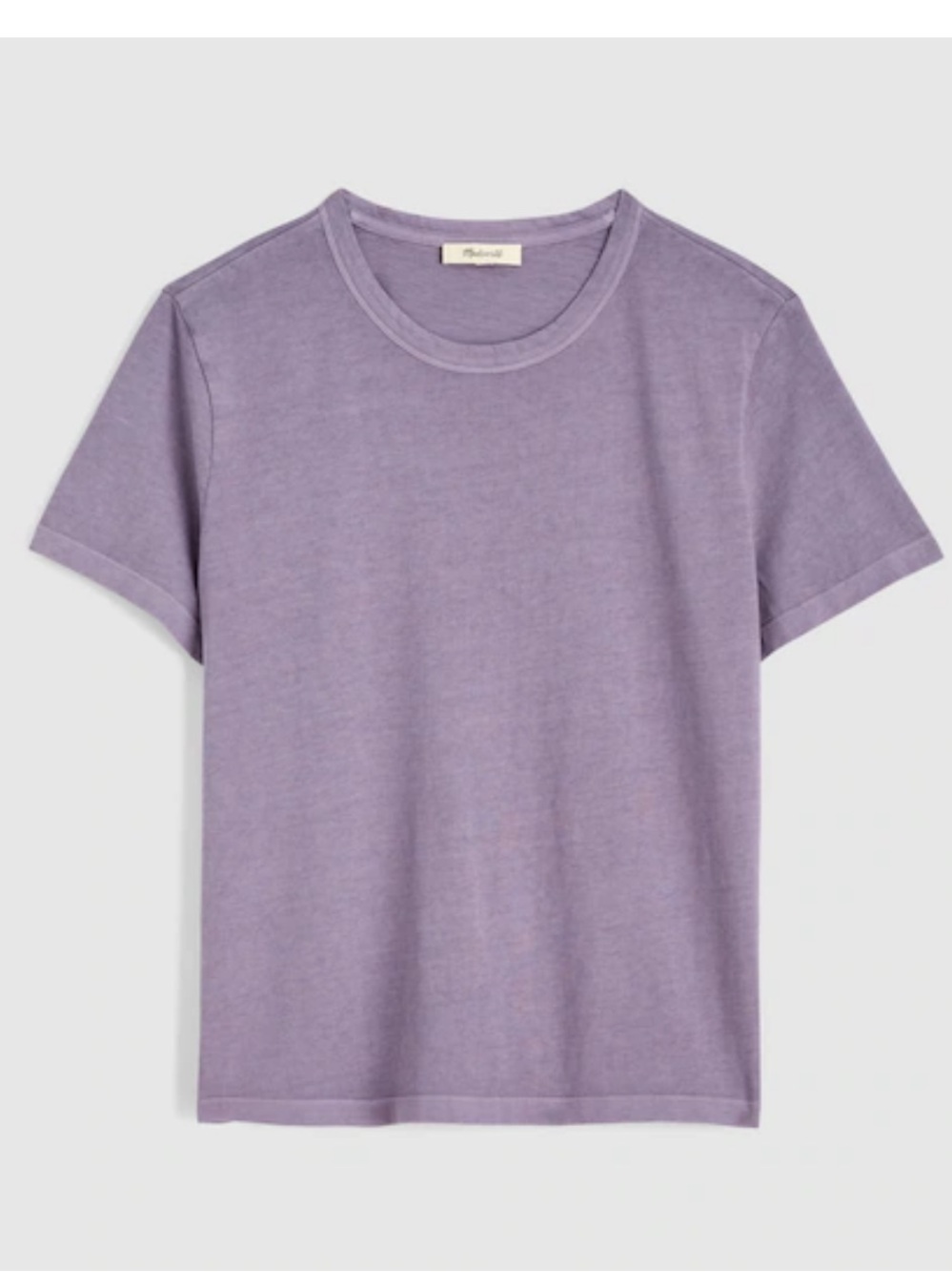 Madewell The Perfect Crewneck Tee in Allday Jersey - Hazy Purple